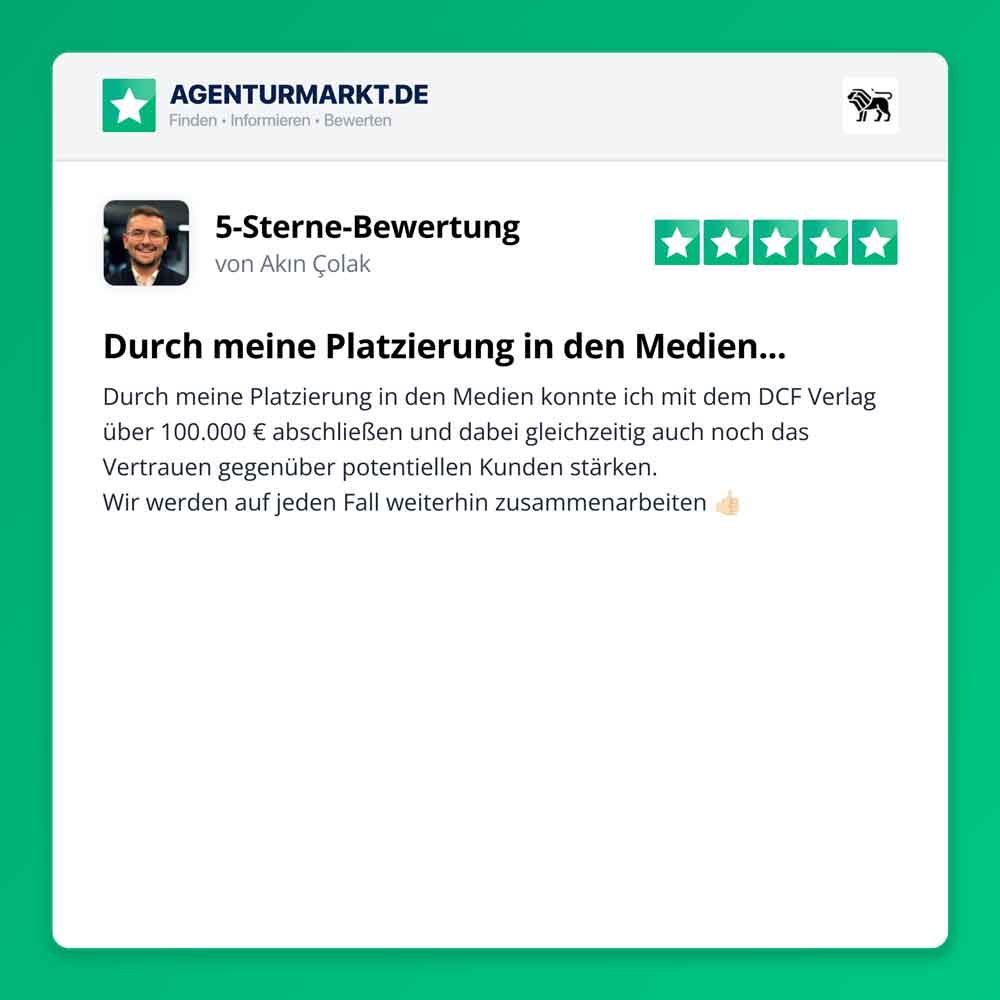 klein5-Sterne-Bewertung-von-Akın-Çolak-(DCF-Verlag-GmbH)