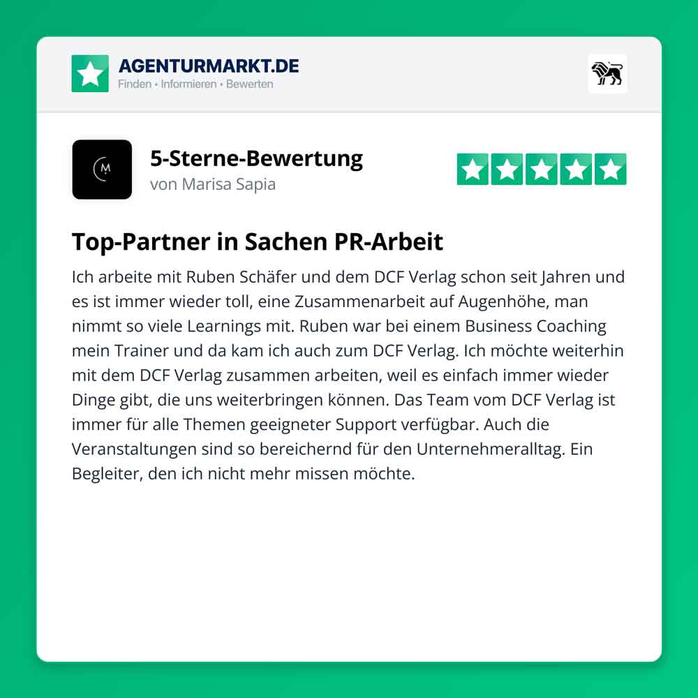 klein5-Sterne-Bewertung-von-Marisa-Sapia-(DCF-Verlag-GmbH)